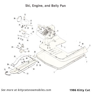 1987 ski engine bellypan parts