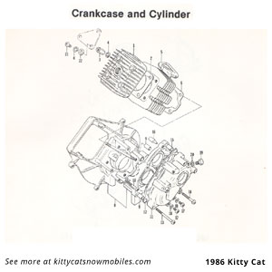 86 Crankcase and Cylinder parts