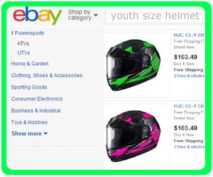 child size snowmobile helmets
