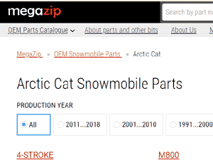 440 Sno Pro snowmobile parts